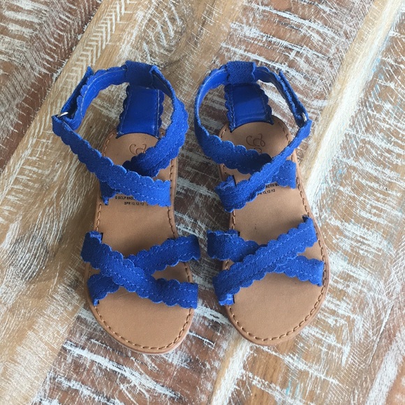 GAP Other - Baby Gap blue scalloped criss cross sandals - NWOT